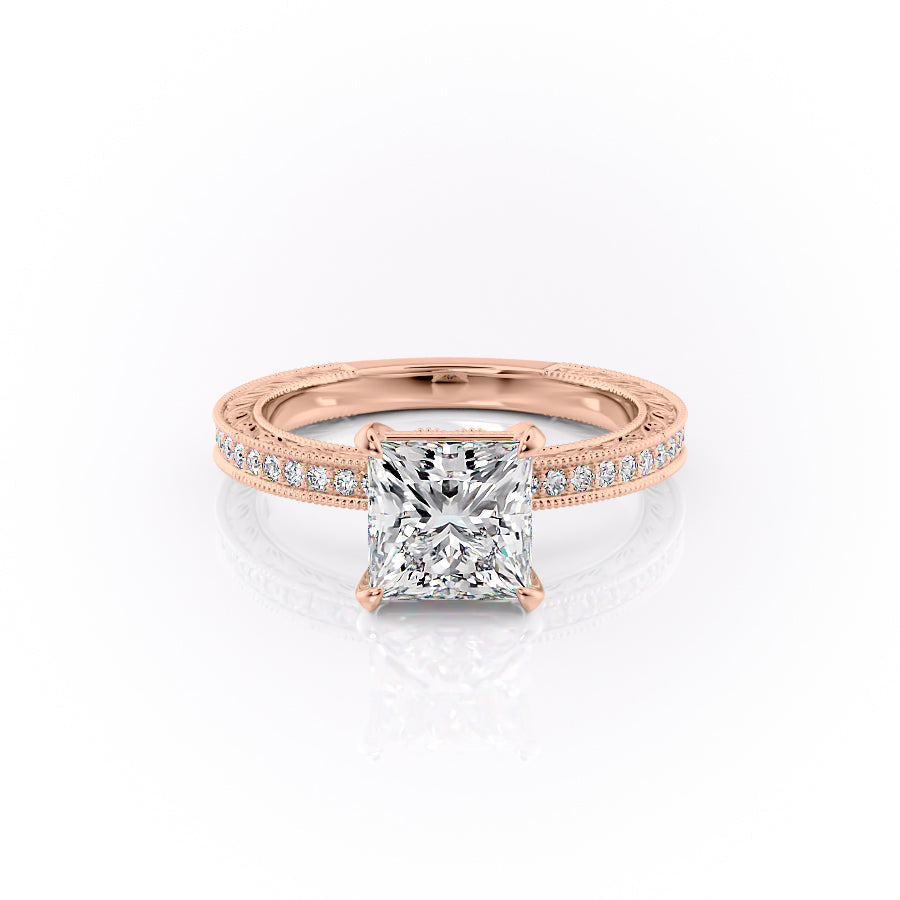 The Pave Sierra Set With A 3 Carat Princess Lab Diamond