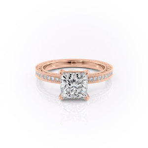 The Pave Sierra Set With A 2 Carat Princess Lab Diamond