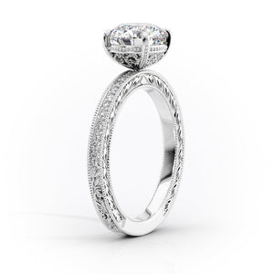 The Pave Sierra Set With A 2 Carat Princess Lab Diamond