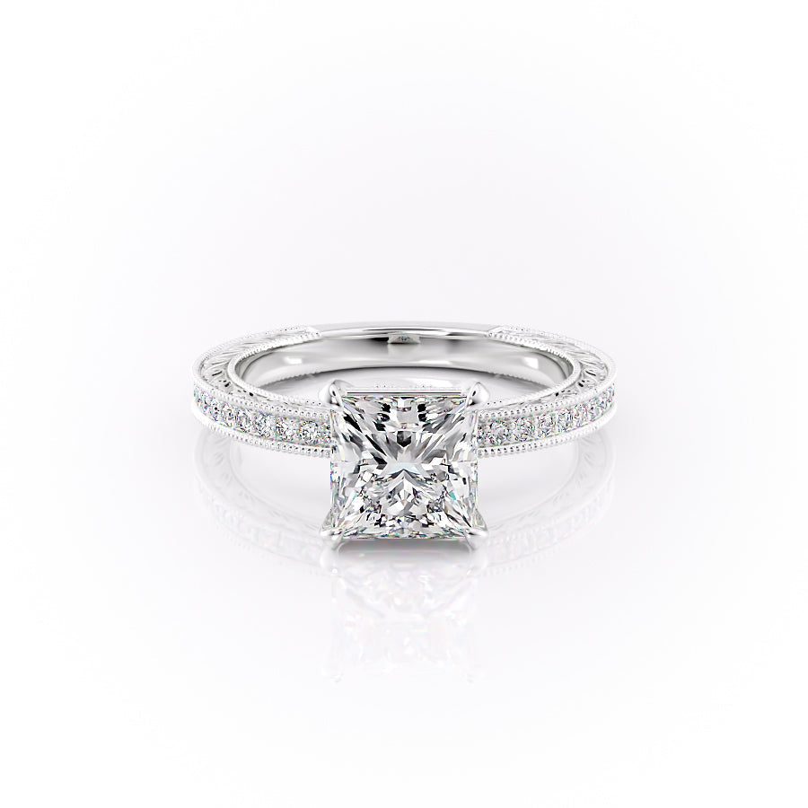 The Pave Sierra Set With A 3 Carat Princess Lab Diamond
