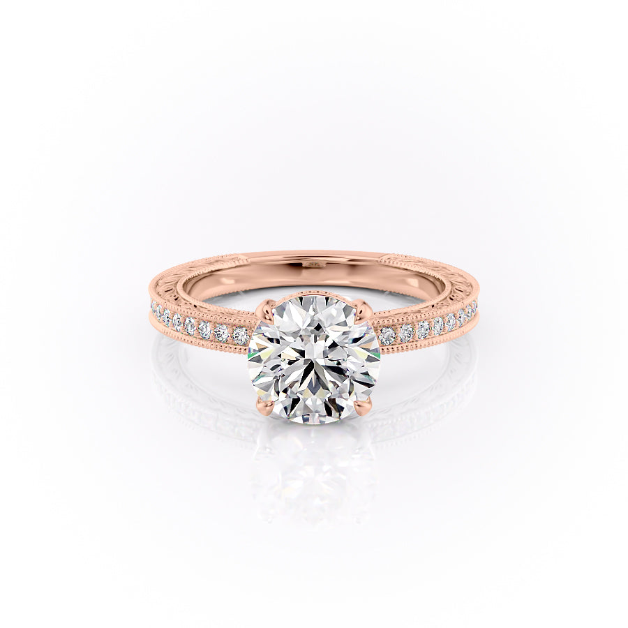 The Pave Sierra Set With A 2 Carat Round Lab Diamond