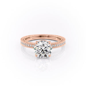 The Pave Sierra Set With A 3 Carat Round Lab Diamond