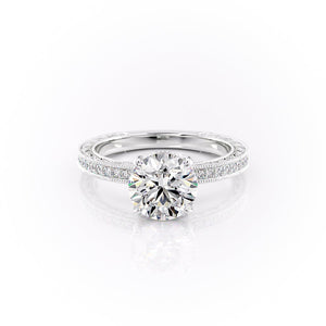 The Pave Sierra Set With A 1.5 Carat Round Lab Diamond