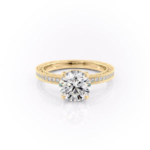 The Pave Sierra Set With A 1 Carat Round Lab Diamond