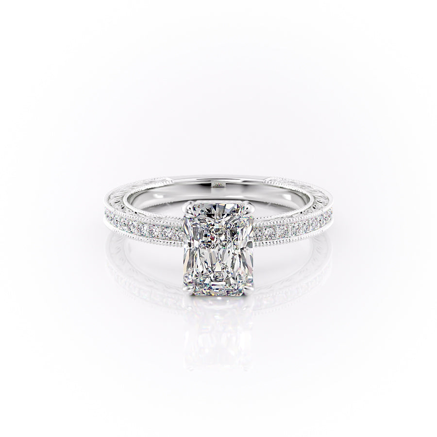The Pave Sierra Set With A 3 Carat Radiant Lab Diamond