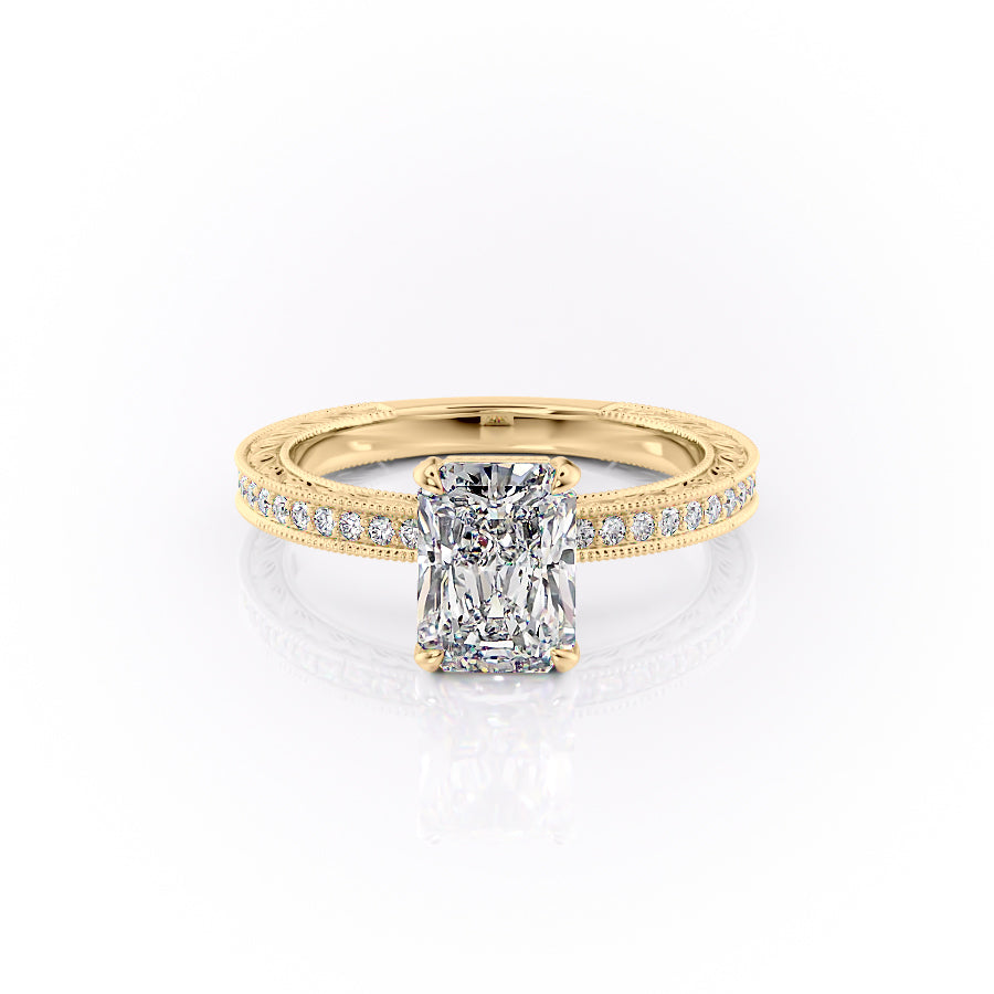 The Pave Sierra Set With A 3 Carat Radiant Lab Diamond