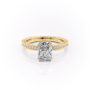 The Pave Sierra Set With A 2.5 Carat Radiant Lab Diamond