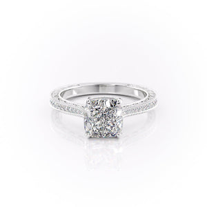 The Pave Cathedral Sierra Set With A 2 Carat Cushion Moissanite