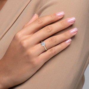 The Pave Cathedral Sierra Set With A 3 Carat Cushion Lab Diamond