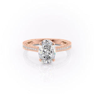The Pave Cathedral Sierra Set With A 3 Carat Oval Lab Diamond