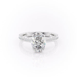 The Pave Cathedral Sierra Set With A 2 Carat Oval Moissanite