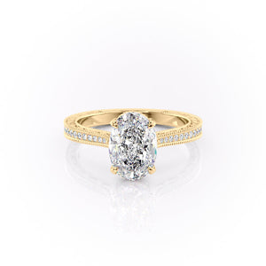 The Pave Cathedral Sierra Set With A 2 Carat Oval Moissanite