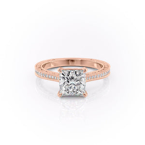 The Pave Cathedral Sierra Set With A 2 Carat Princess Lab Diamond