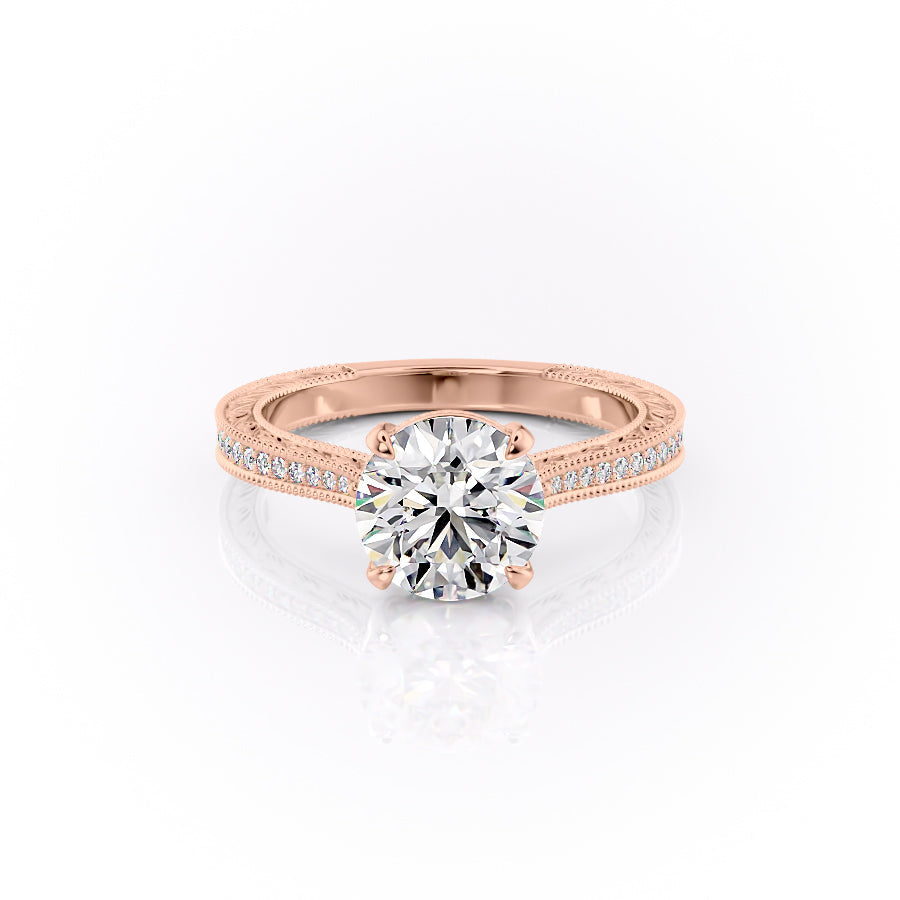 The Pave Cathedral Sierra Set With A 1 Carat Round Lab Diamond
