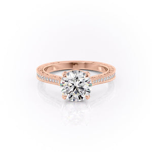 The Pave Cathedral Sierra Set With A 2.5 Carat Round Lab Diamond