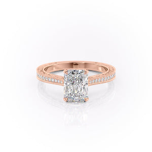 The Pave Cathedral Sierra Set With A 1 Carat Radiant Lab Diamond
