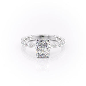 The Pave Cathedral Sierra Set With A 2 Carat Radiant Lab Diamond