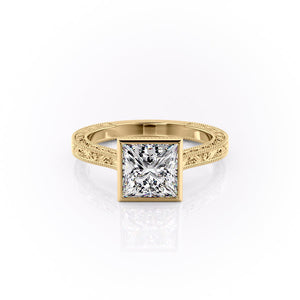 The Bezel Sierra Set With A 2 Carat Princess Moissanite