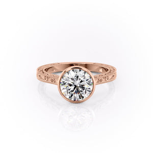 The Bezel Sierra Set With A 2.5 Carat Round Moissanite