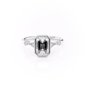 The Bezel Amber Set With A 4.5 Carat Emerald Moissanite