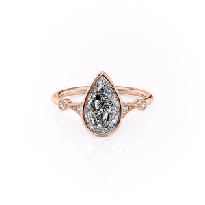 The Bezel Amber Set With A 4 Carat Pear Moissanite