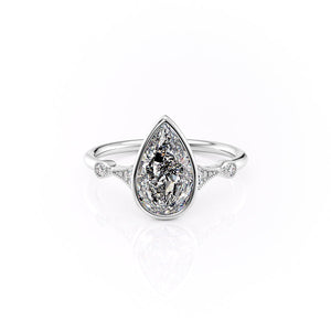 The Bezel Amber Set With A 4.5 Carat Pear Moissanite
