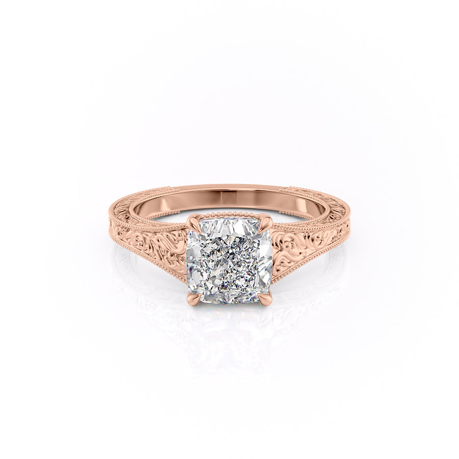The Florence Set With A 1 Carat Cushion Moissanite