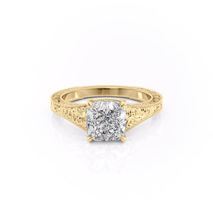 The Florence Set With A 1 Carat Cushion Moissanite