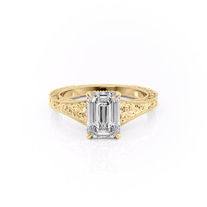 The Florence Set With A 5 Carat Emerald Moissanite
