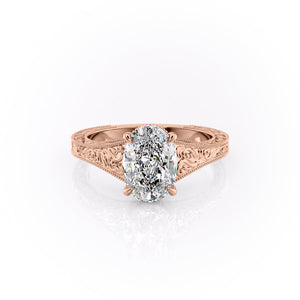 The Florence Set With A 5 Carat Oval Moissanite