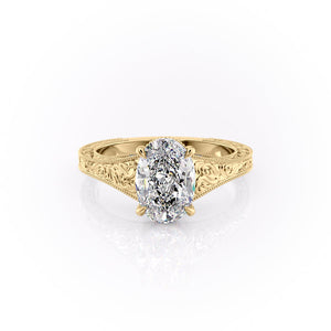The Florence Set With A 4.5 Carat Oval Moissanite