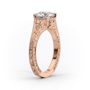 The Florence Set With A 4 Carat Princess Moissanite
