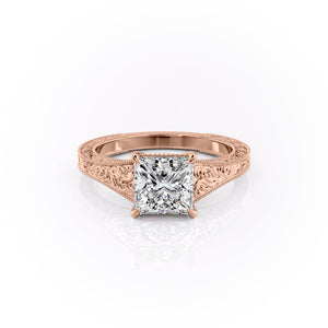 The Florence Set With A 4.5 Carat Princess Moissanite