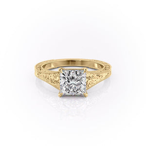 The Florence Set With A 5 Carat Princess Moissanite