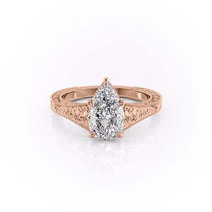 The Florence Set With A 4.5 Carat Pear Moissanite