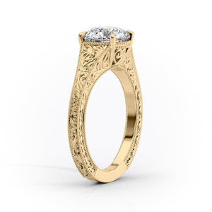 The Florence Set With A 4 Carat Pear Moissanite