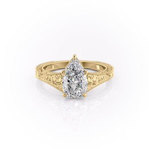 The Florence Set With A 1.5 Carat Pear Moissanite
