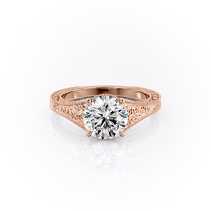 The Florence Set With A 3 Carat Round Moissanite