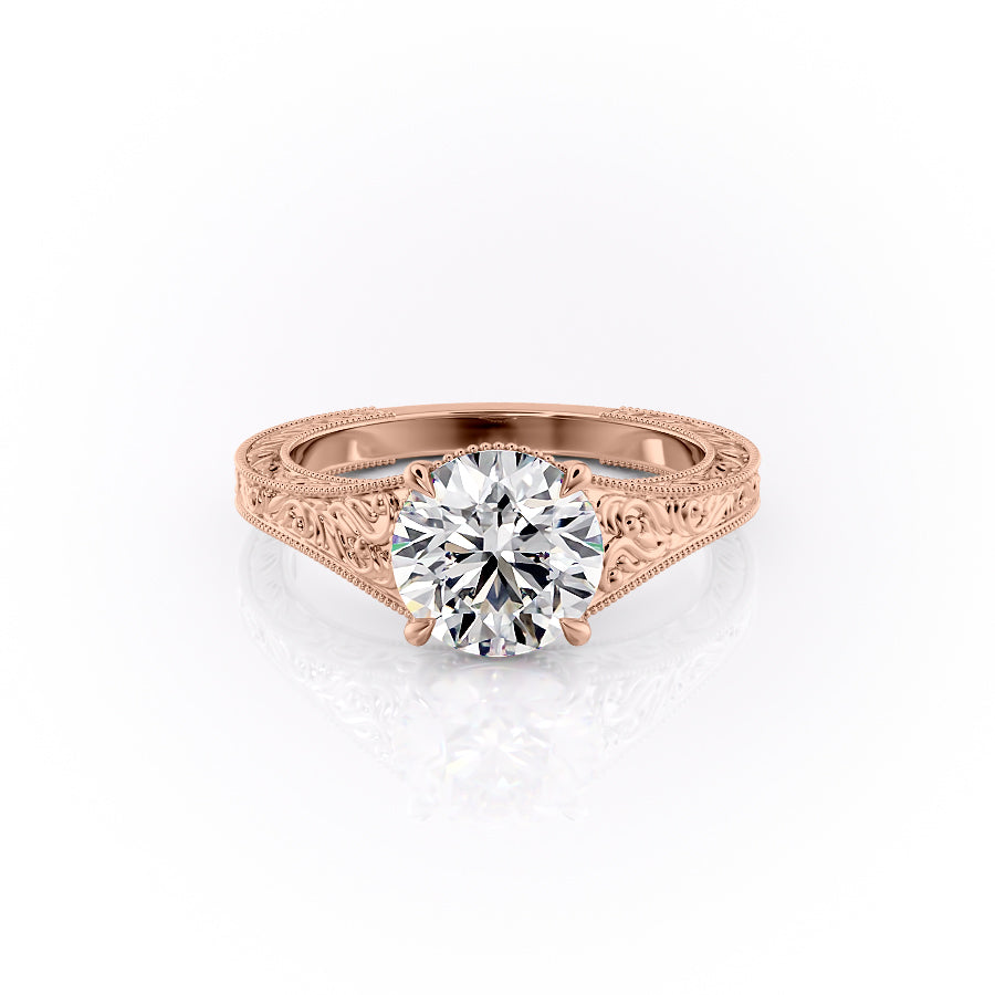 The Florence Set With A 1.5 Carat Round Moissanite