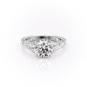 The Florence Set With A 3 Carat Round Moissanite