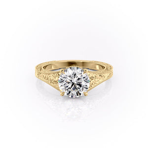 The Florence Set With A 3 Carat Round Moissanite