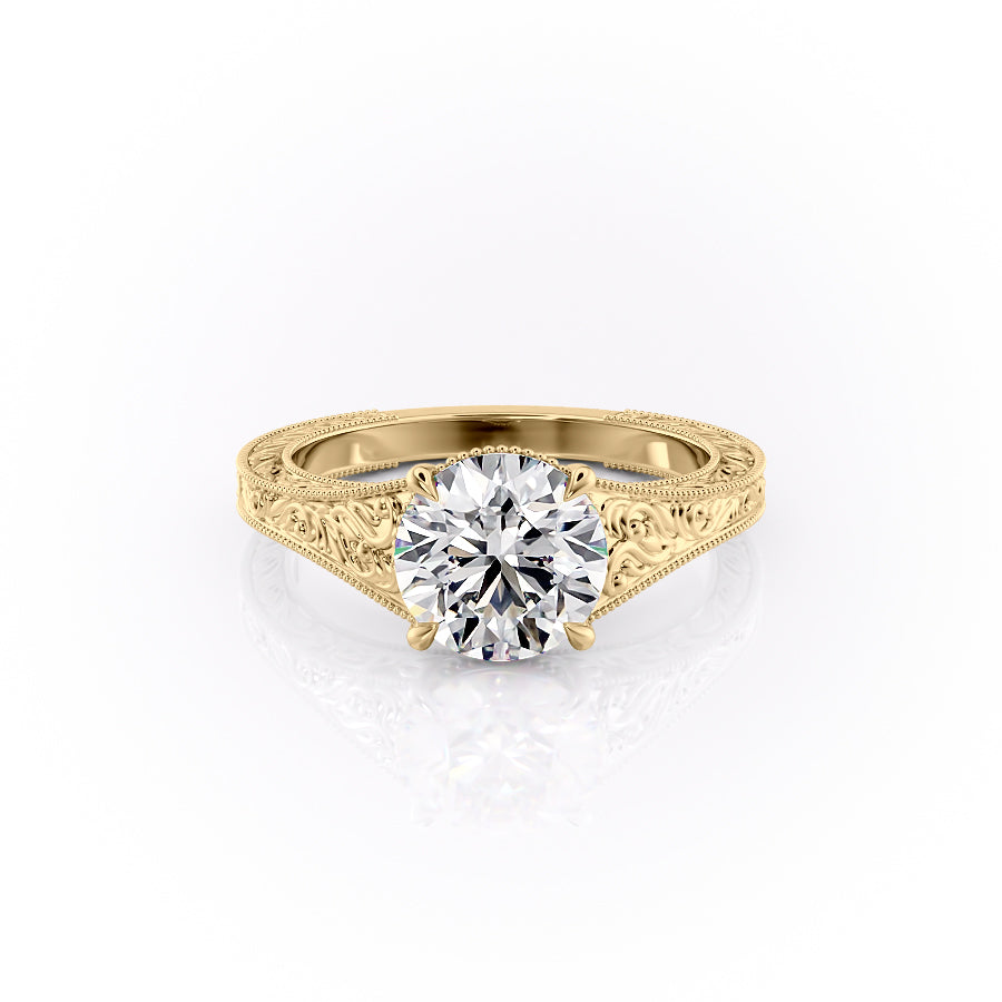 The Florence Set With A 4 Carat Round Moissanite