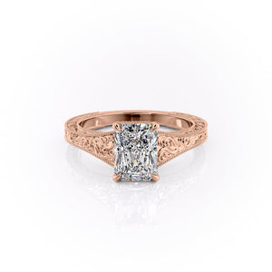 The Florence Set With A 5 Carat Radiant Moissanite