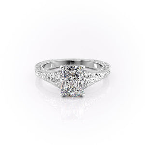 The Florence Set With A 4.5 Carat Radiant Moissanite
