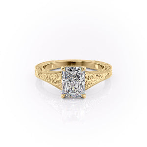 The Florence Set With A 2 Carat Radiant Moissanite