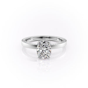 The Sydney Set With A Elongated Cushion Moissanite
