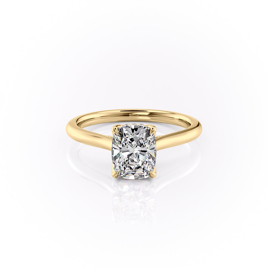 The Morgan Set With A Elongated Cushion Moissanite