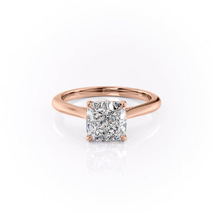 The Miranda Set With A Cushion Moissanite
