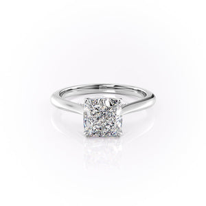 The Miranda Set With A Cushion Moissanite