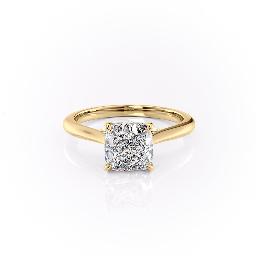 The Miranda Set With A Cushion Moissanite